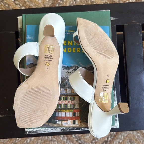 Stuart Weitzman White Heeled Sandals - Picture 3 of 7